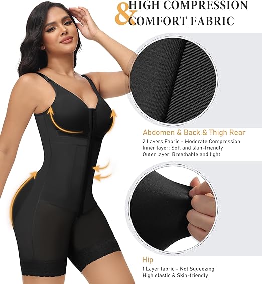Shapshe® Women's Tummy Control Fajas Colombianas Post Surgery Full Body Butt Lifter Body Shaper