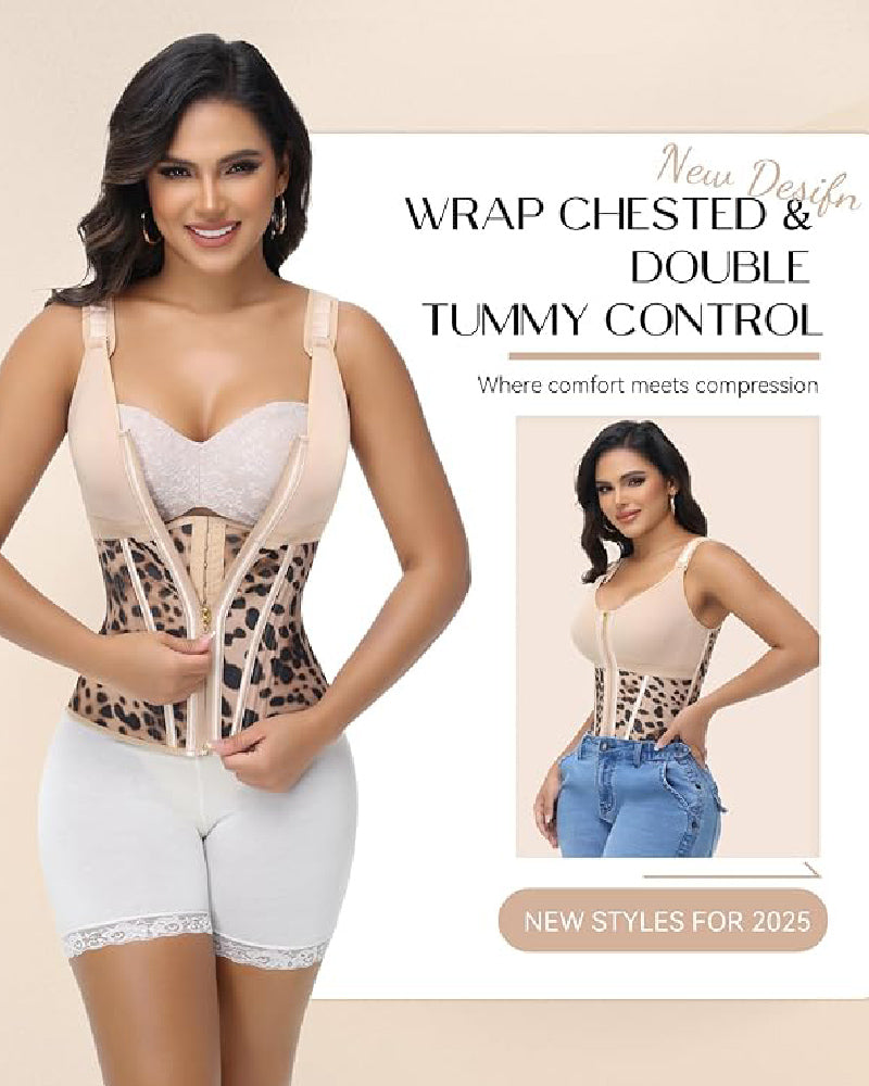 Shapshe® Fajas Colombianas Zip Front Corset Tummy Control Waist Trainer With Steel Bone