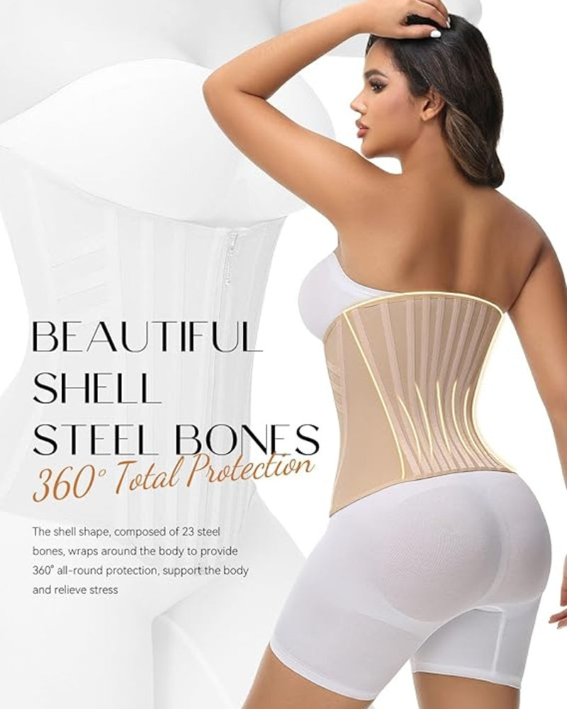 Shapshe® Curved Boned Waist Trainer For Women High Compression Tummy Control Tiny Waist Corset