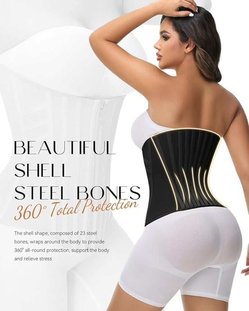 Shapshe® Curved Boned Waist Trainer For Women High Compression Tummy Control Tiny Waist Corset