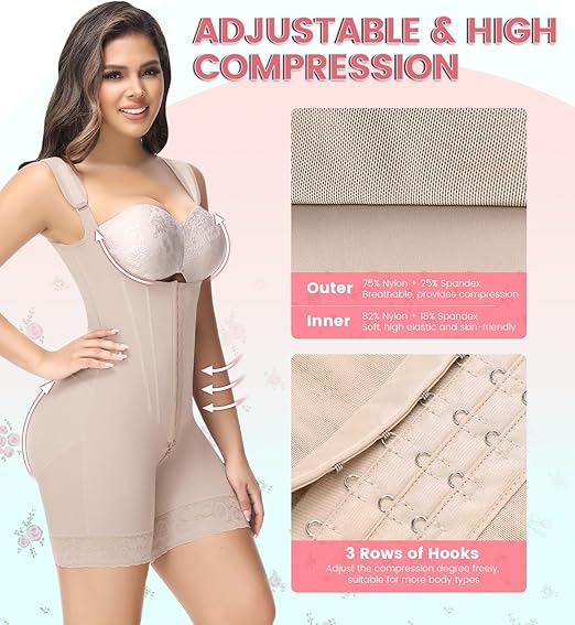 Shapshe® Fajas Colombianas Full Body Tummy Control Butt Lifting Post Surgery Compression Shapewear
