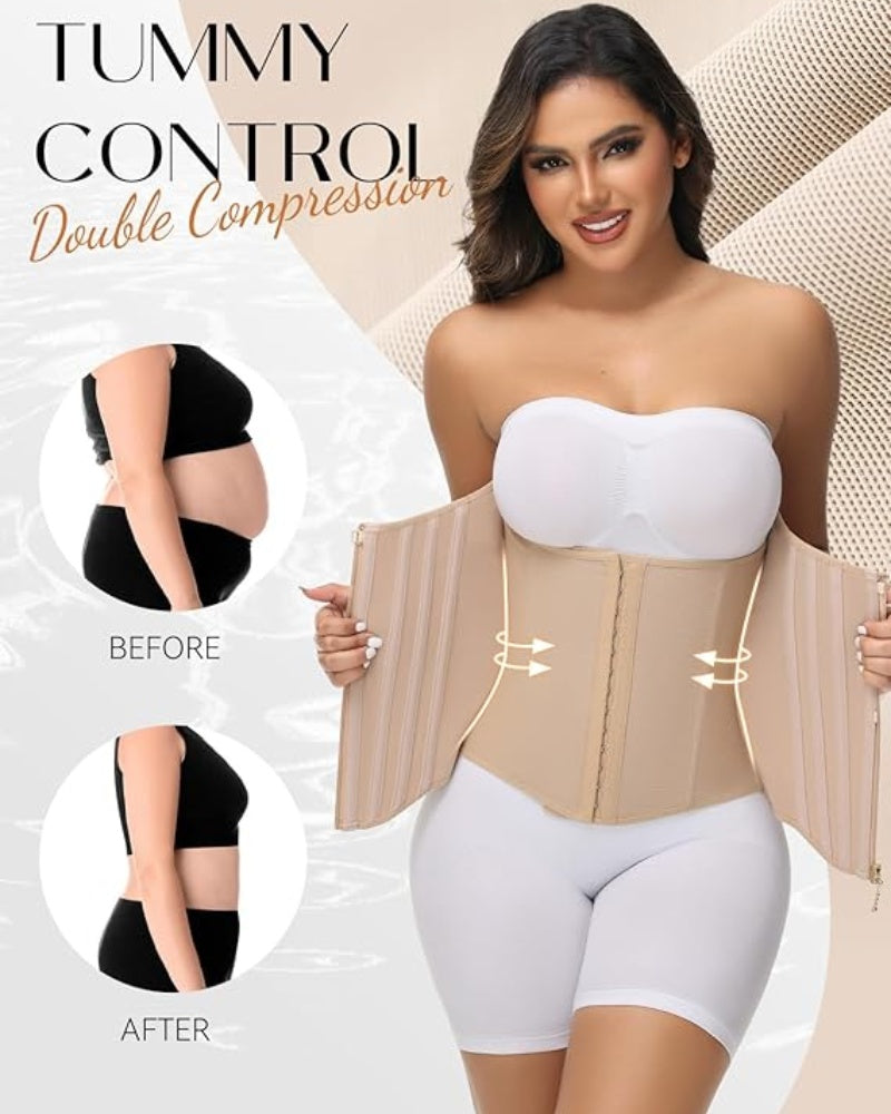 Shapshe® Curved Boned Waist Trainer For Women High Compression Tummy Control Tiny Waist Corset