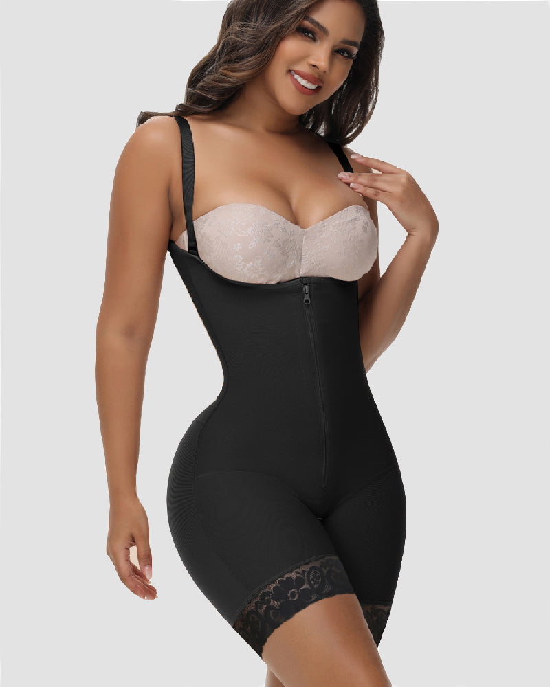 Shapshe® Fajas Colombianas Internal Hooks Invisible Tummy Control Zipper Underbust Shapewear