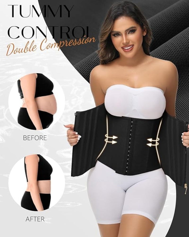 Shapshe® Curved Boned Waist Trainer For Women High Compression Tummy Control Tiny Waist Corset