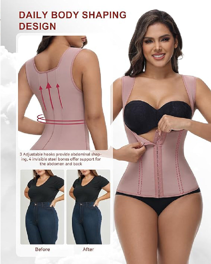 Shapshe® Seamless Tummy Control Waist Trainer Vest Workout Stomach Compression Corset