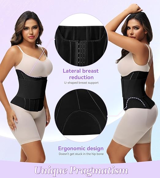 Shapshe® Women's Tummy Control Girdle Waist Trainer Workout Boned Waist Cincher Corset