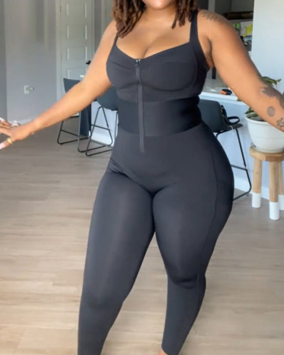 Shapshe® Women's Sleeveless Jumpsuit Tummy Control One Piece Waistband Bodycon Yoga Romper