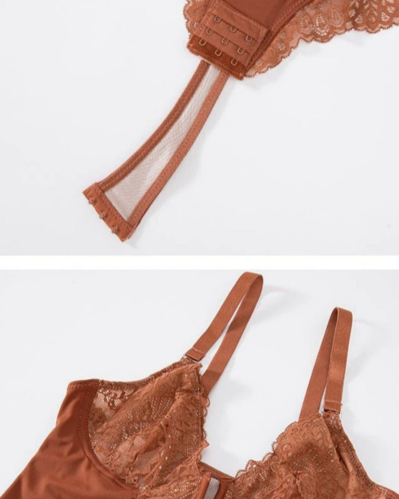 Body sexy de encaje con cuello en V profundo