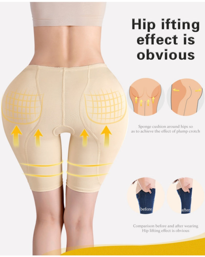 Pantalones cortos moldeadores de levantamiento de glúteos con control de barriga de talle medio para mujer