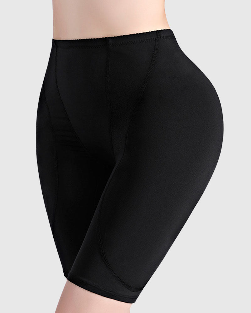 Pantalones cortos moldeadores de levantamiento de glúteos con control de barriga de talle medio para mujer