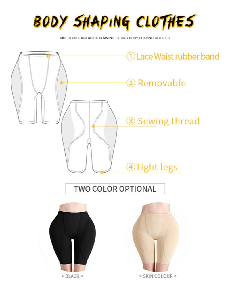 Pantalones cortos moldeadores de levantamiento de glúteos con control de barriga de talle medio para mujer
