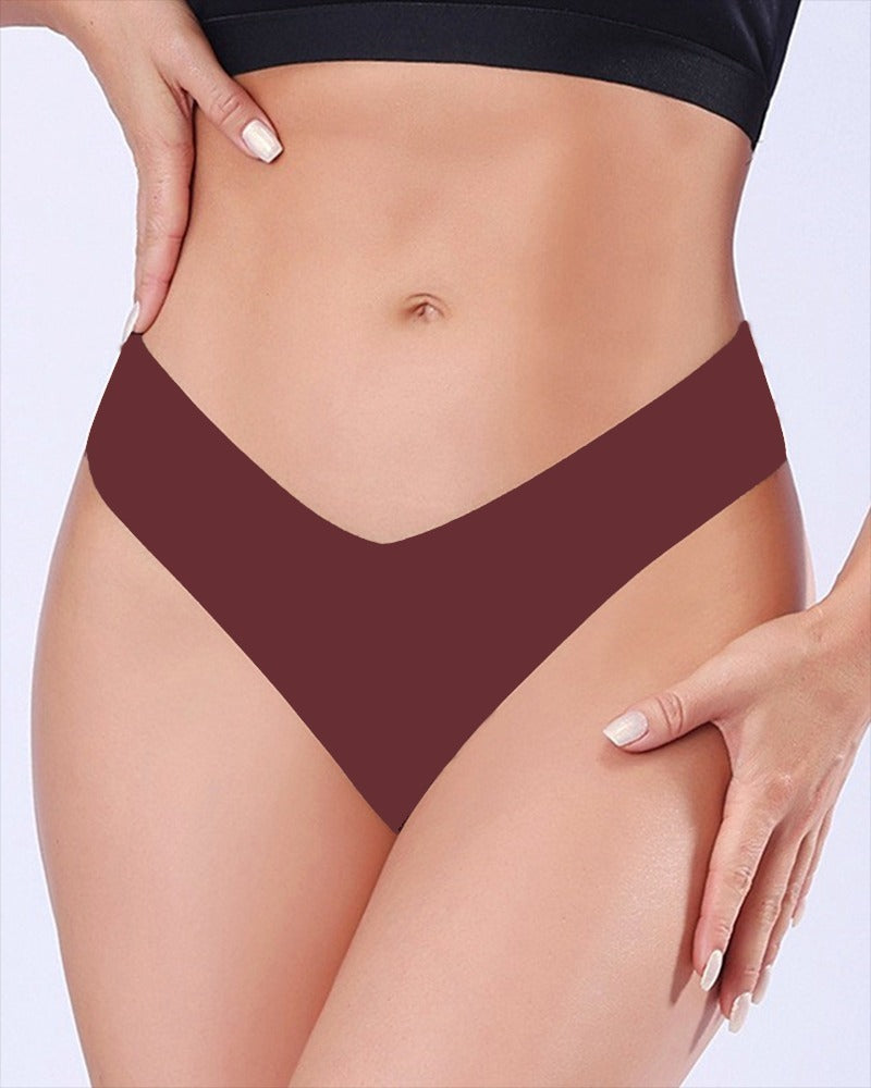 Bragas sexy de seda de hielo de talle bajo, bragas multicolores sin costuras, lencería