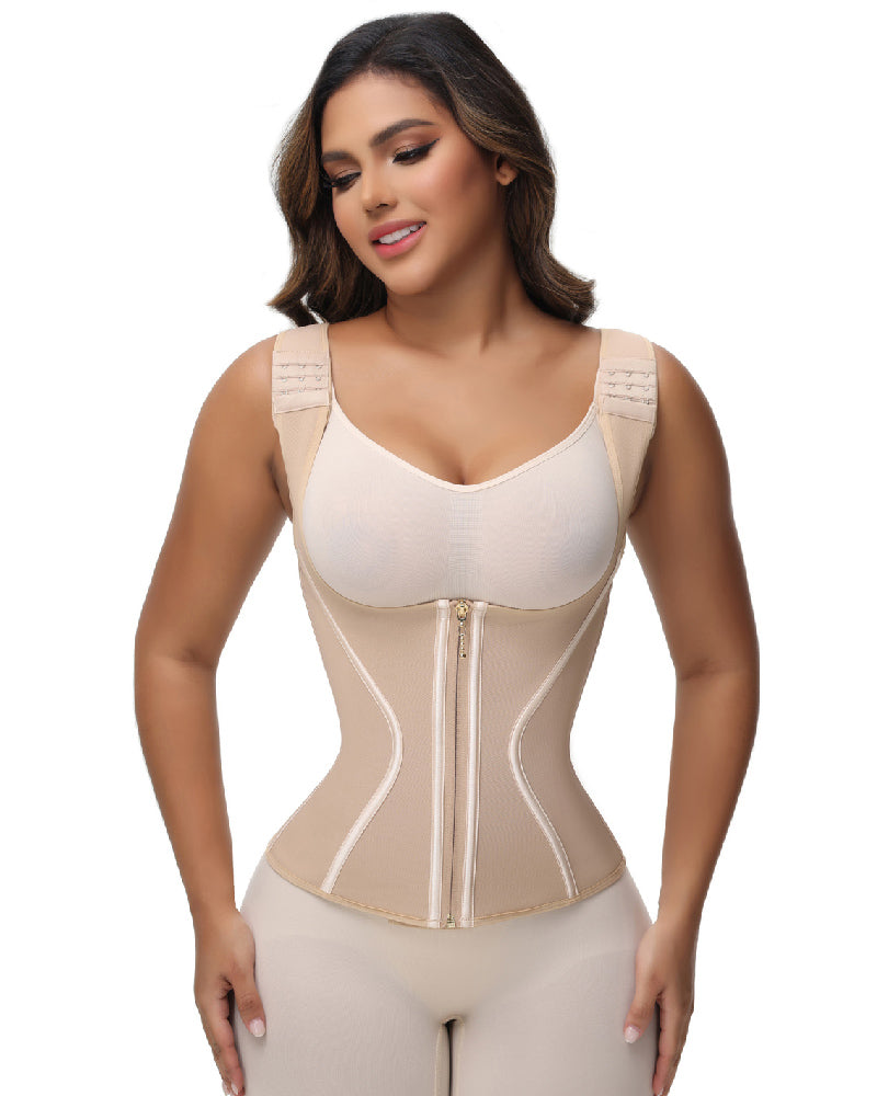Shapshe® Women's Double Compression Bone Waist Trainer Tummy Control Postpartum Corset Vest