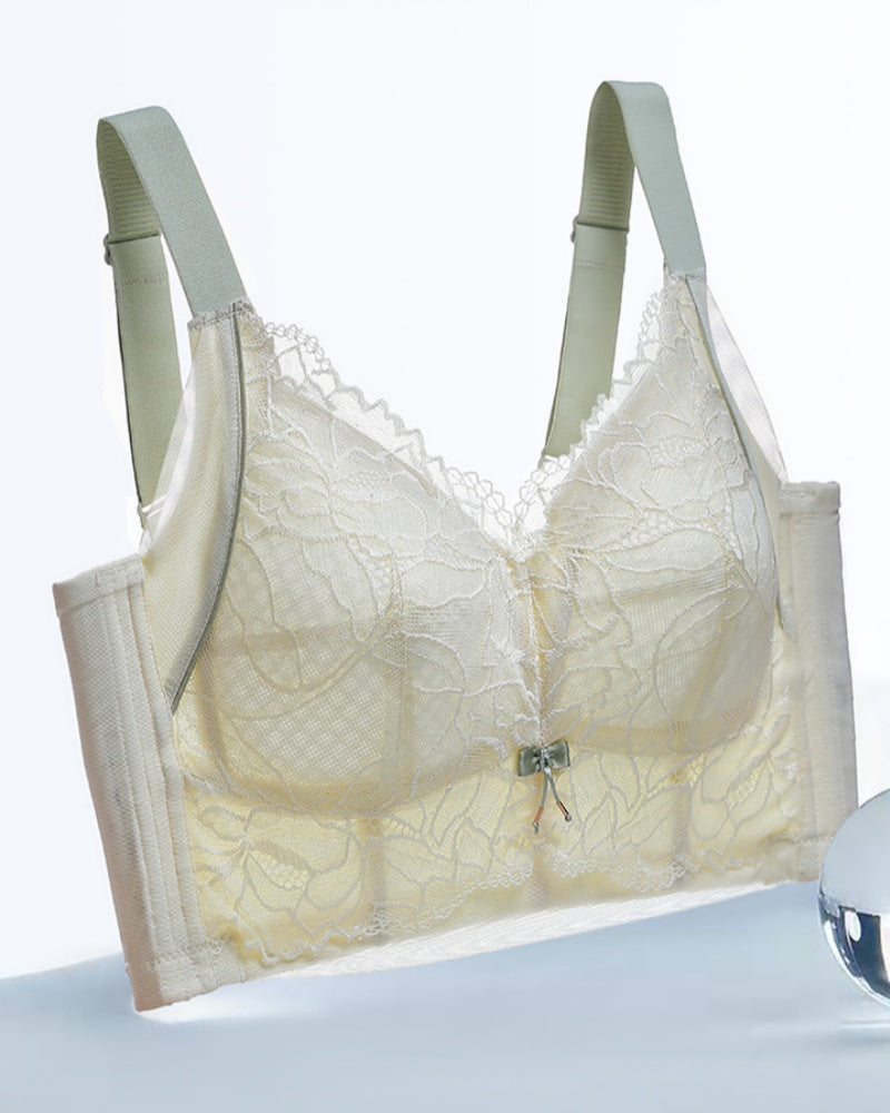 Sexy Lace Ultra Thin Breathable Push up Bra with 7 Breasted