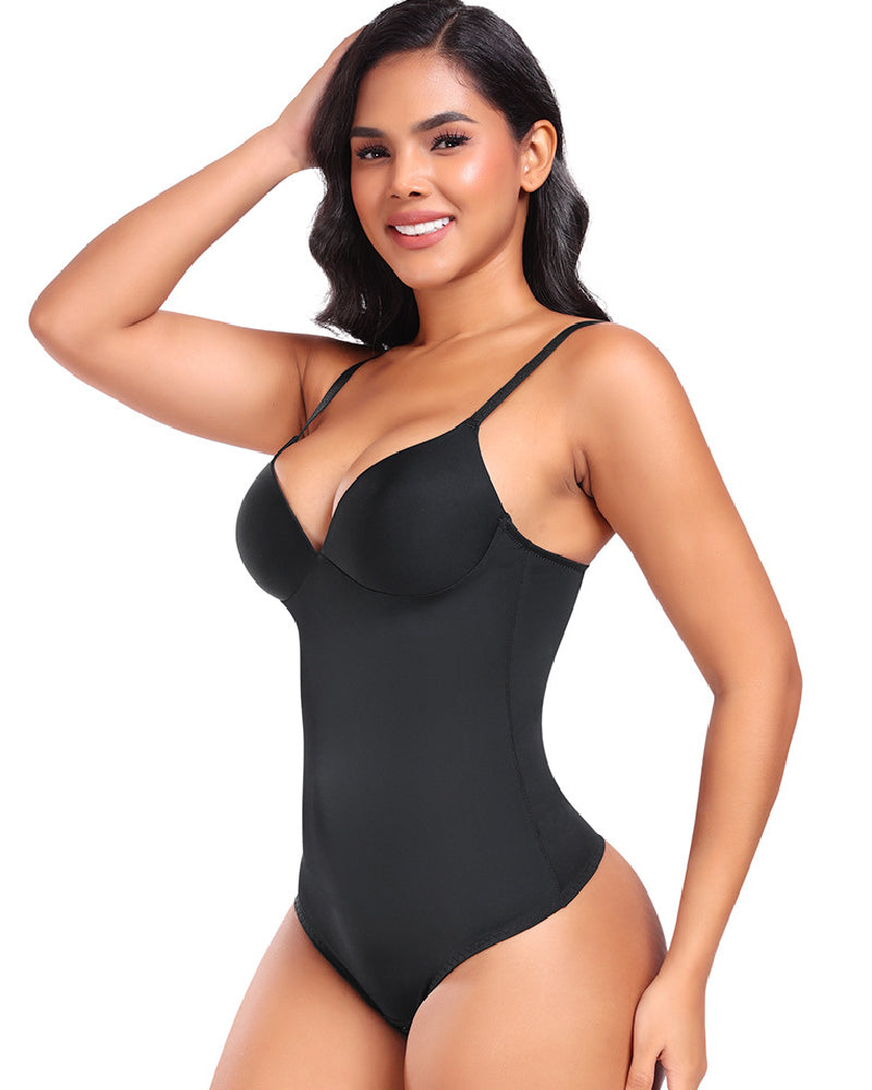 Shapshe® Women's Smooth Push Up Tummy Control Thong Sleeveless Bodysuit Shapewear
