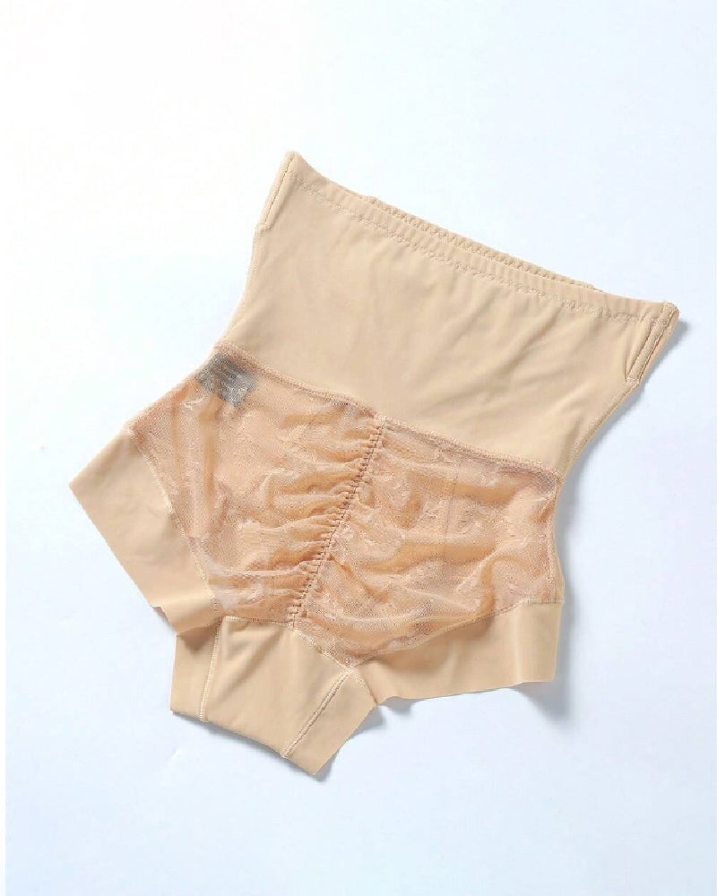 Sexy Tummy Control Thin Mesh Shapewear Panties Hip-Lift High Waist Shaping Briefs