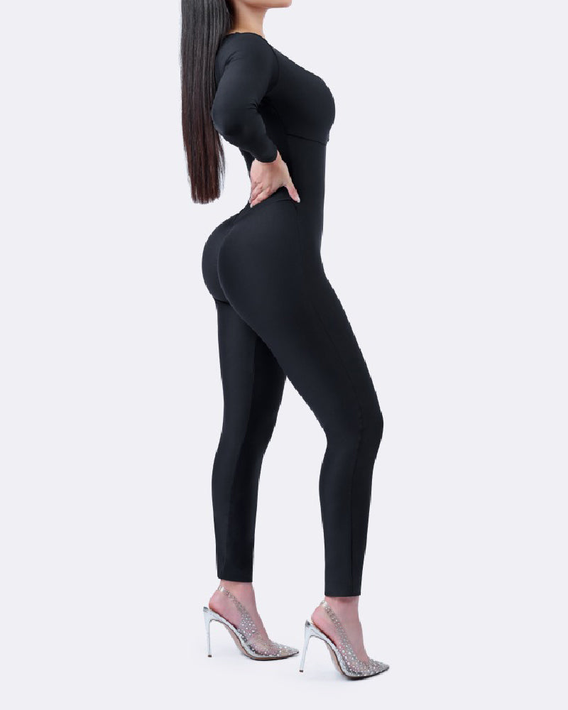 Shapshe® Seamless Full Body Shaper High Compression Butter Soft Built In Mesh Hooks Shapewear