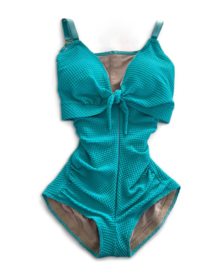 Shapshe® Women's Tummy Control Swimsuit Cutout Tie Knot Front Push Up Shapewear Bathing Suit