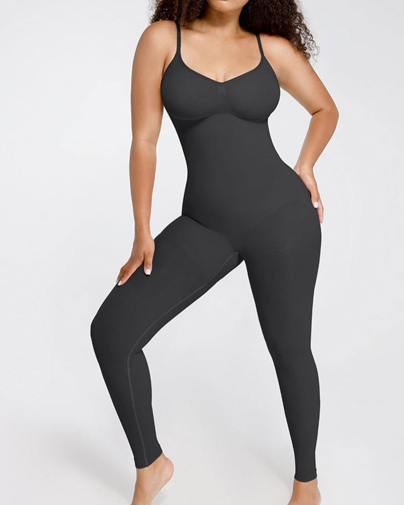 Women's Seamless Breast Support Tummy Control Full Shaping Jumpsuit