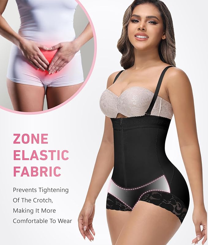 Shapshe® Fajas Colombianas Tummy Control Zipper Open Bust Compression Garment Shapewear