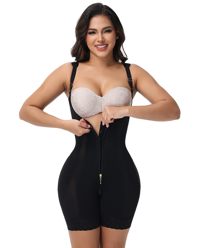 Shapshe® Tummy Control Open Chest Faja with Adjustable Shoulder Straps