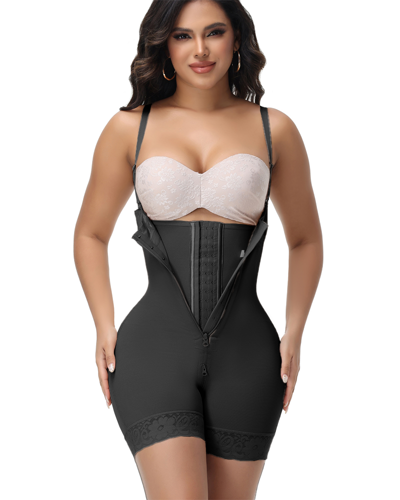 Shapshe® Fajas Colombianas Double Compression Hourglass Shaping Shorts With Zipper Crotch
