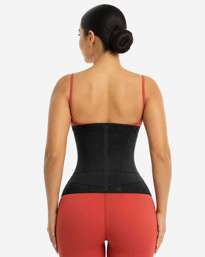 Double Compression Zipper Waist Trainder Corset Girdle