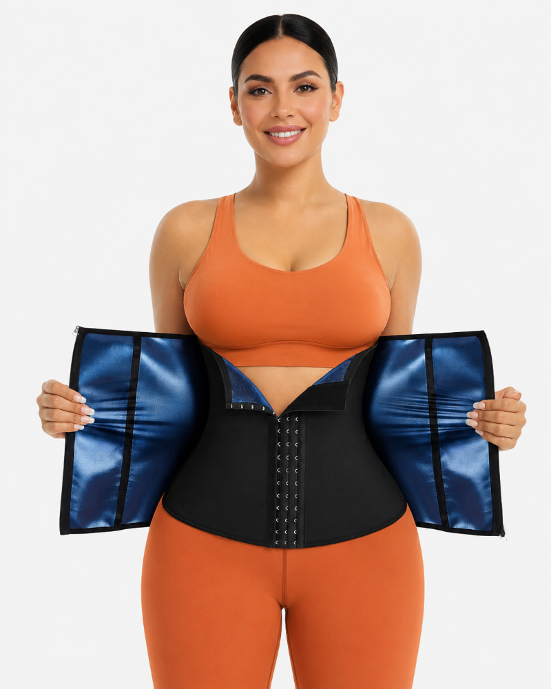 Women's Workout Sweat Waist Trainer Weight Loss Tummy Wrap Sports Belt With Buckle