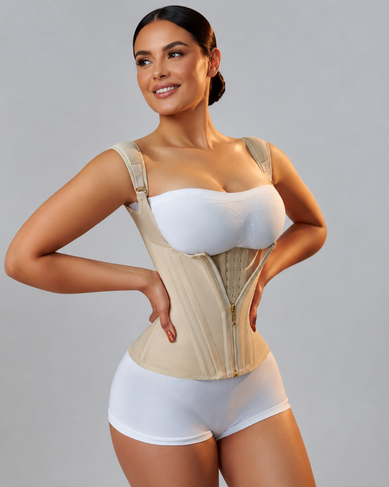 Waist Trainer for Women Body Shaper Corset Vest Tank Top with Steel Bones