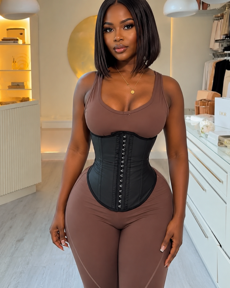 Waist Trainer Faux Leather Slimming Belt
