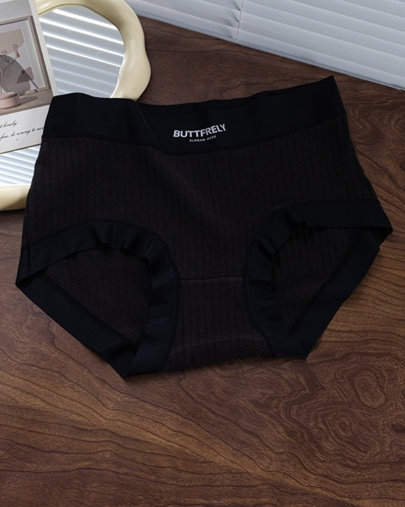Women's High Waist Solid Comfort Panties Pure Cotton Antibacterial Crotch Briefs