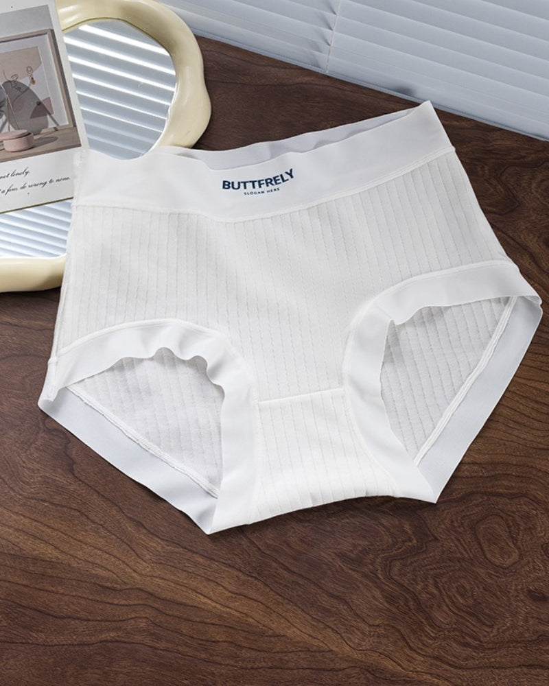 Women's High Waist Solid Comfort Panties Pure Cotton Antibacterial Crotch Briefs