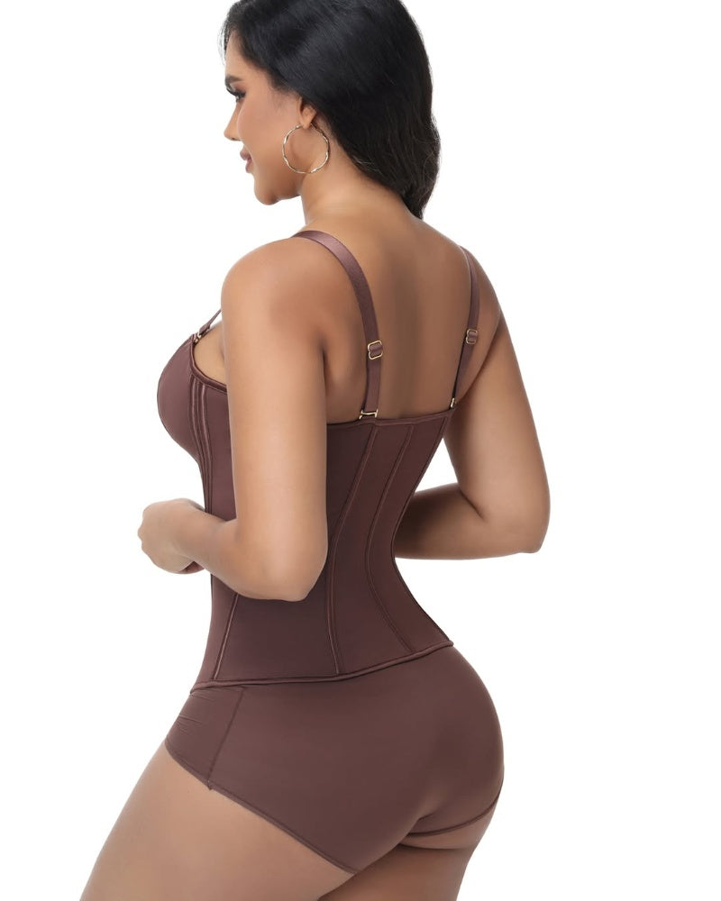 Shapshe® Fajas Colombianas Leopard Print Zip Up Corset Top