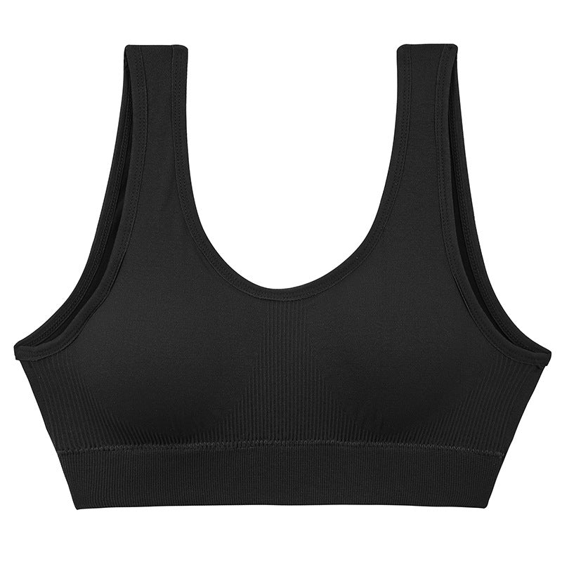 Sujetador deportivo inalámbrico Push Up a prueba de golpes sin costuras, Top corto, sujetador de Yoga transpirable