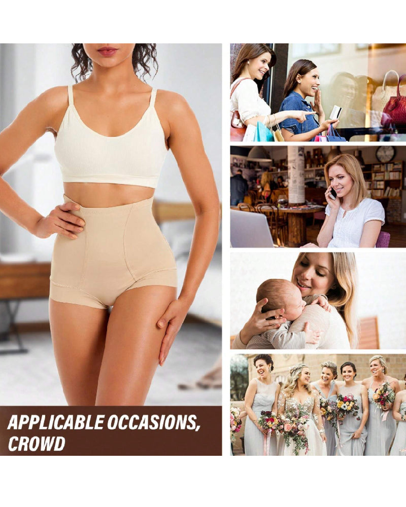 Sexy Tummy Control Thin Mesh Shapewear Panties Hip-Lift High Waist Shaping Briefs