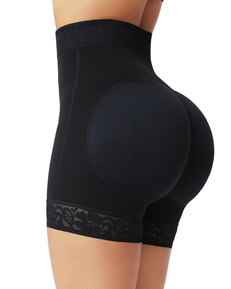 Shapshe® Mid Waist Tummy Control Front Zipper High Compression Butt Lifter Shaper Fajas Shorts