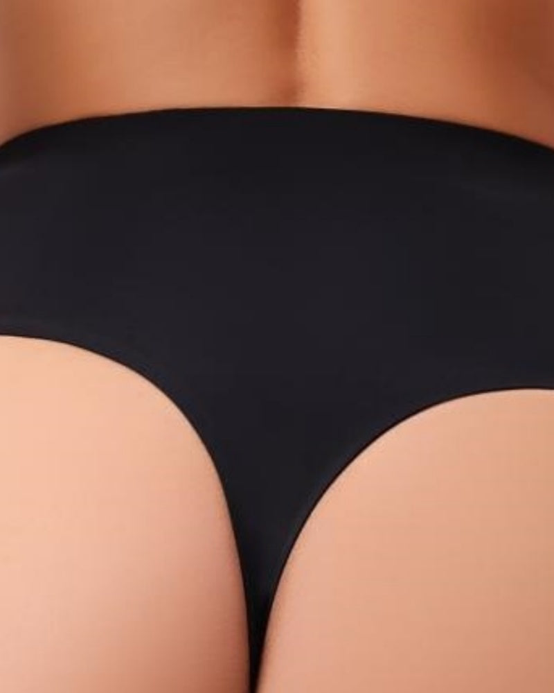 Tanga moldeador de tiro medio sin costuras para mujer