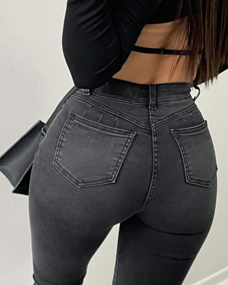 Shapshe® High Waisted Lace-up Women's Slim Stretch Jeans
