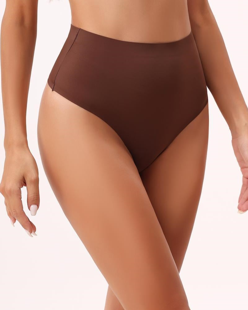 Tanga moldeador de tiro medio sin costuras para mujer