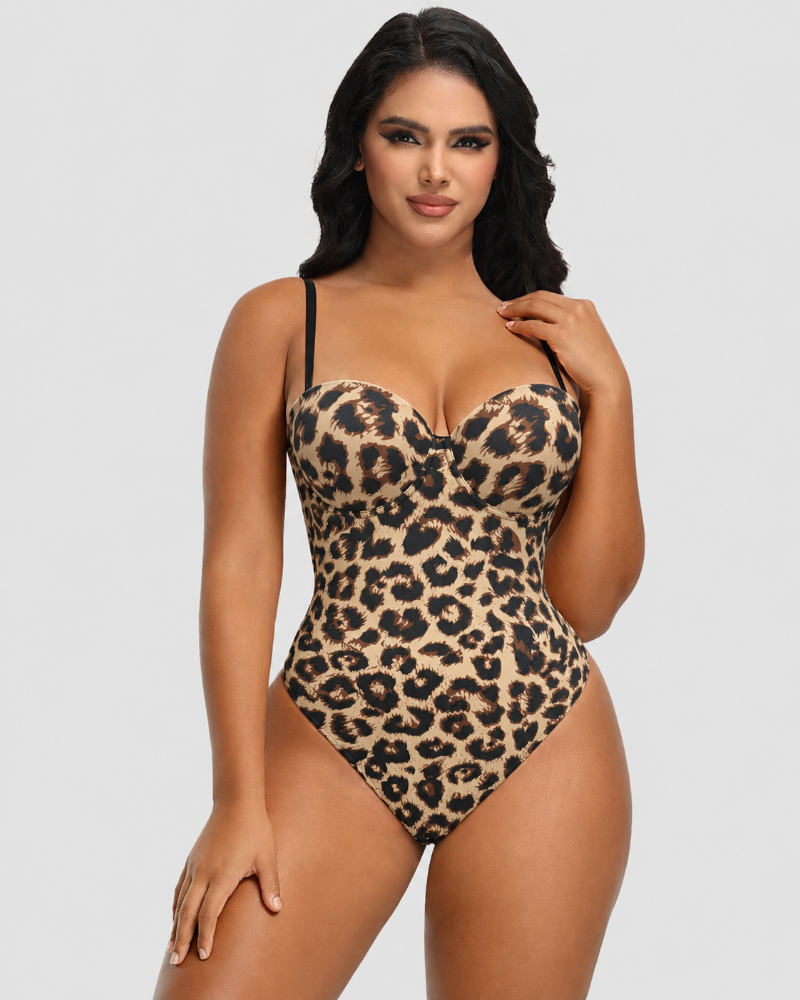 Shapshe® Sexy Back Lace-up Thong Seamless Skinny Bodysuit