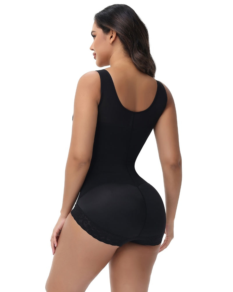 Shapshe® Fajas Colombianas Lace Bust Post Surgery Zipper BBL Compression Shapewear