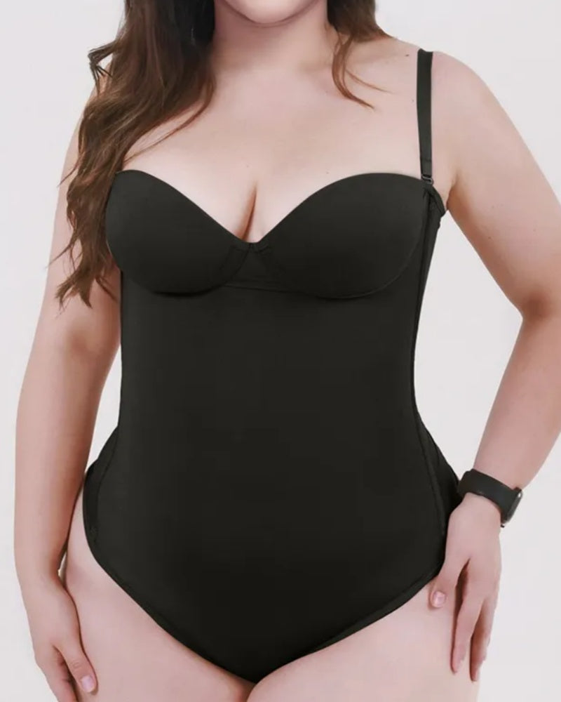 Shapshe® Sexy Back Lace-up Thong Seamless Skinny Bodysuit