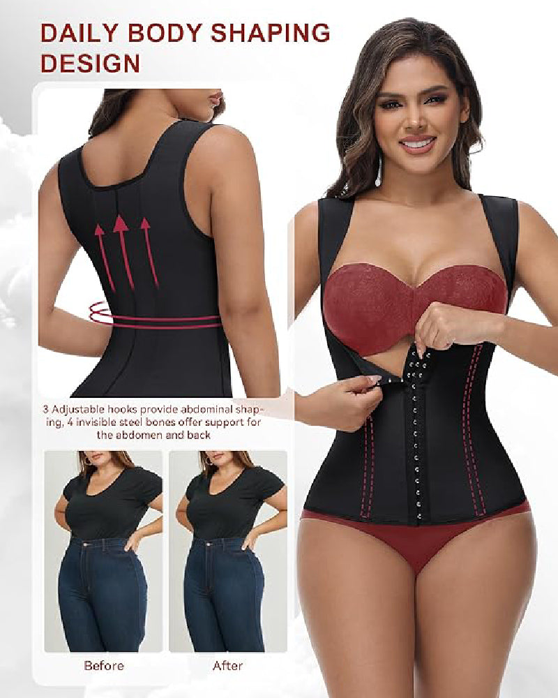 Shapshe® Seamless Tummy Control Waist Trainer Vest Workout Stomach Compression Corset