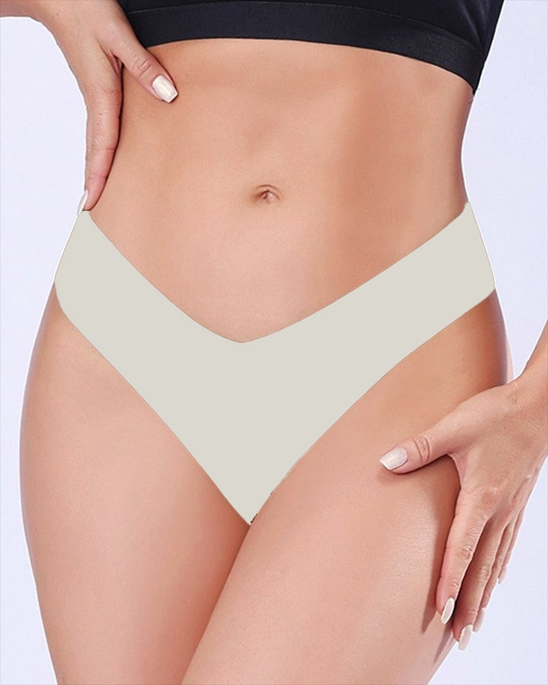 Bragas sexy de seda de hielo de talle bajo, bragas multicolores sin costuras, lencería