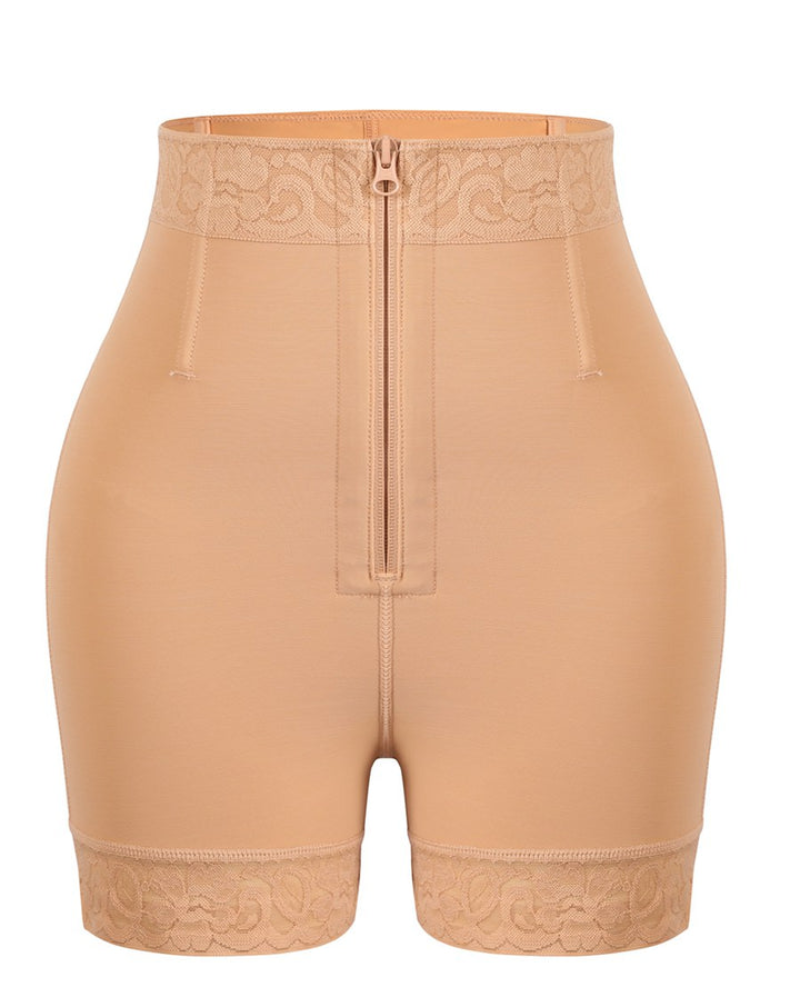 Shapshe® Mid Waist Tummy Control Front Zipper High Compression Butt Lifter Shaper Fajas Shorts