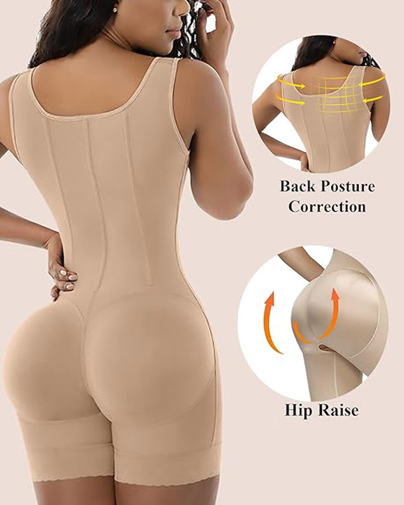 Shapshe® High Compression Open Bust Shapewear With Hook Shaper Slimming Bodysuit  Tummy Control Fajas