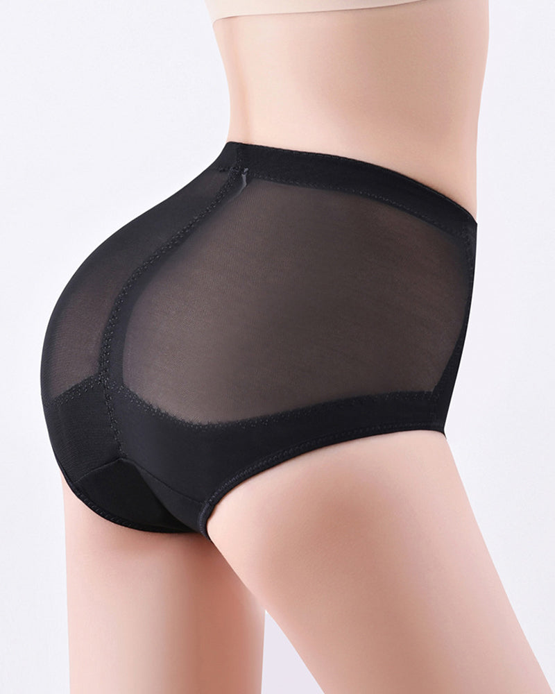 Panty moldeador de control de barriga de malla de ropa interior moldeadora de compresión cruzada de talle medio