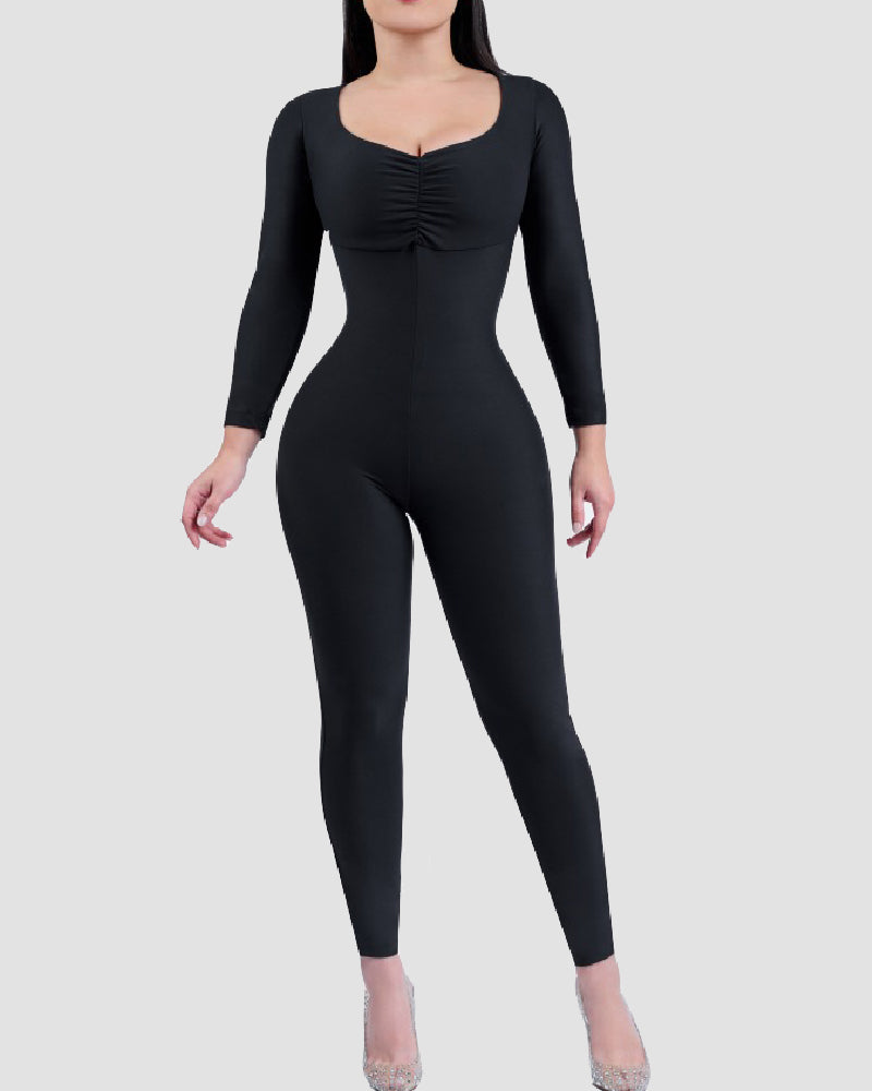 Shapshe® Seamless Full Body Shaper High Compression Butter Soft Built In Mesh Hooks Shapewear