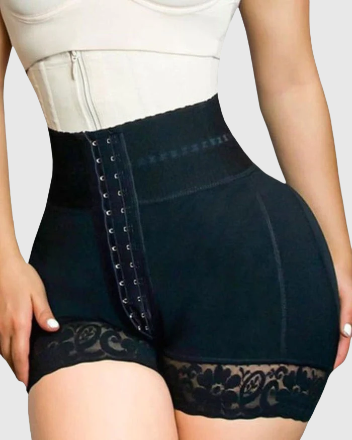 Shapshe® Double Compression High Waisted BBL Shorts With Mid-section Tummy Control Panties