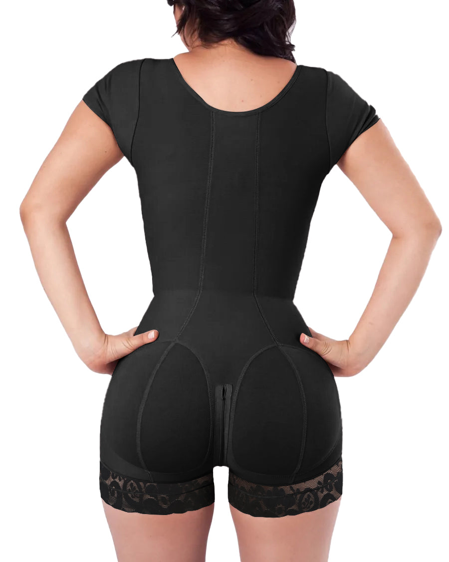 Shapshe® Short Sleeve Tummy Control Fajas Sculpting Shapewear